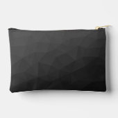 ダークグレーのグラデーションジオメトリメッシュパターン アクセサリーポーチ (裏面)