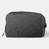 ダークグレーのグラデーションジオメトリメッシュパターン ドップキット (裏面)