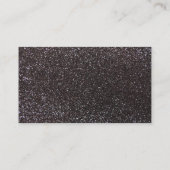 ダークグレーのグリッター 名刺 (裏面)