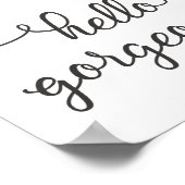 ダークグレーのゴージャス(まつげ) ポスター (角)