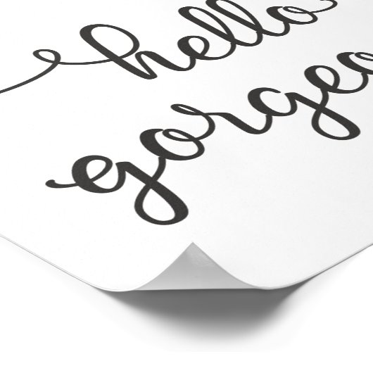 ダークグレーのゴージャス（まつげ） ポスター (角)