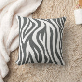 ダークグレーのシマウマの装飾用クッション クッション (ブランケット)