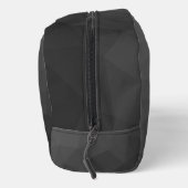 ダークグレーのジオメトリメッシュパターンモノグラム ドップキット (右)