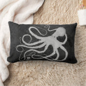 ダークグレーのタコ – 腰枕 ランバークッション (ブランケット)
