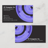 ダークグレーのパープルテック 名刺 (正面/裏面)