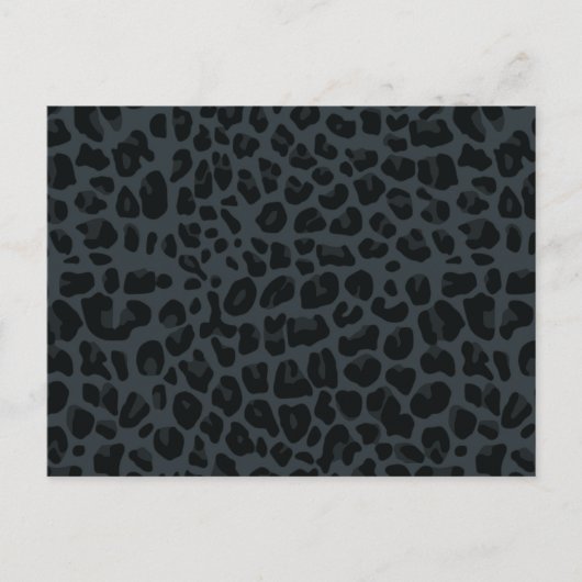 ダークグレーのヒョウ柄 ポストカード (正面)