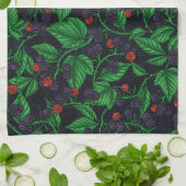 ダークグレーのブラックベリー キッチンタオル (折り畳み)