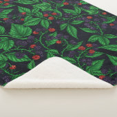 ダークグレーのブラックベリー シェルパブランケット (3/4)