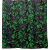 ダークグレーのブラックベリー シャワーカーテン (正面)