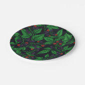 ダークグレーのブラックベリー ペーパープレート (アングル)