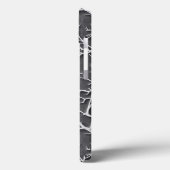 ダークグレーのブランチテクスチャーリリーフ付きiPhoneケース Case-Mate iPhoneケース (裏面 / 左)