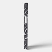 ダークグレーのブランチテクスチャーリリーフ付きiPhoneケース Case-Mate iPhoneケース (裏面 / 右)