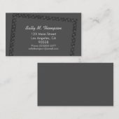 ダークグレーのボーダーフレーム 名刺 (正面/裏面)