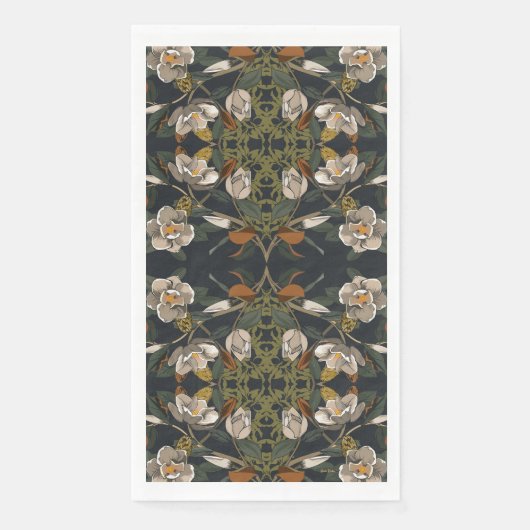 ダークグレーのマグノリアの花 (正面)