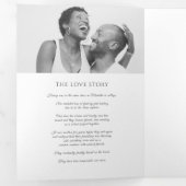 ダークグレーのモノグラムリースの物語結婚の献身 三つ折りプログラム (内部最初)