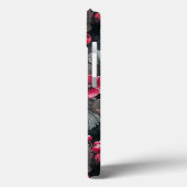 ダークグレーのラズベリー、バーガンディの花 Case-Mate iPhoneケース (裏面 / 左)