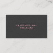 ダークグレーのリネンフェイクテクスチャの背景 名刺 (正面)