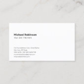 ダークグレーのロゴ付きミニマリストモノグラム 名刺 (裏面)