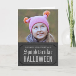 ダークグレーの不気味なハロウィーンの写真 カード
