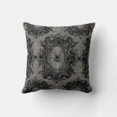 ダークグレーの大きい枠スパイダー クッション (裏面)