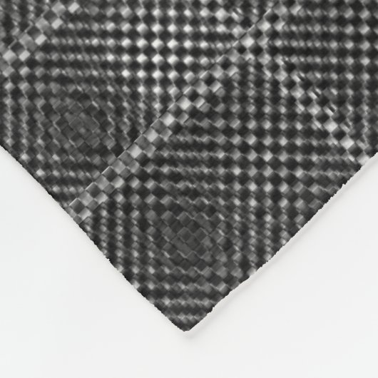 ダークグレーの小さな小さな抽象芸術チェスのいくつかのタータンチェック フリースブランケット (角)