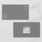 ダークグレーの平野-ビジネス 名刺 (正面/裏面)