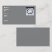 ダークグレーの明白なビジネス 名刺 (正面/裏面)