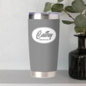 ダークグレーの様式化結婚した花嫁のメイド 保温保冷タンブラー