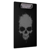 ダークグレーの点滴注入の(ばちゃばちゃ)跳ねるのスカル クリップボード (右)