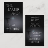 ダークグレーの理髪店w/Straightかみそりのイメージ 名刺 (正面/裏面)