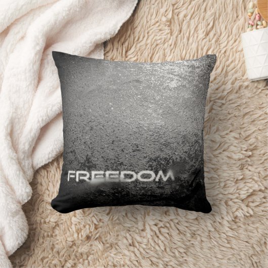 ダークグレーの石またはコンクリートの模倣に対する自由 クッション (ブランケット)