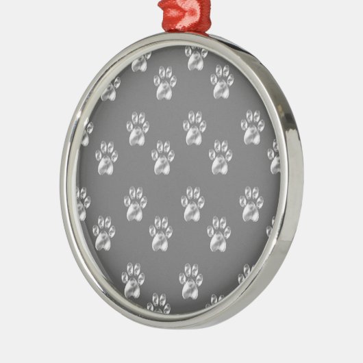 ダークグレーの美しいトレンディーの前足のパターン メタルオーナメント (左)