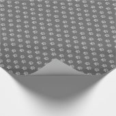 ダークグレーの美しいトレンディーの前足のパターン ラッピングペーパー (角)