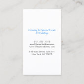 ダークグレーの銀のフォーク 名刺 (裏面)