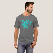 ダークグレーのCrookes山の挑戦ティー Tシャツ (正面フル)