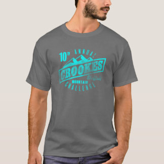 ダークグレーのCrookes山の挑戦ティー Tシャツ