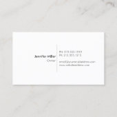 ダークグレーのDANDELIONスターバストロゴ 名刺 (裏面)