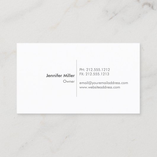 ダークグレーのDANDELIONスターバストロゴ 名刺 (裏面)