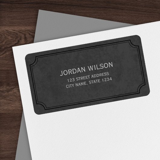 ダークグレーインスパイアヴィンテージフレーム住所 シール