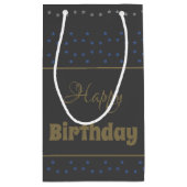 ダークグレーウィザスタープリント誕生日抱き枕 スモールペーパーバッグ (裏面)