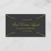 ダークグレーウィズシメリー金ゴールドデコールプロフェッショナル 名刺 (正面)