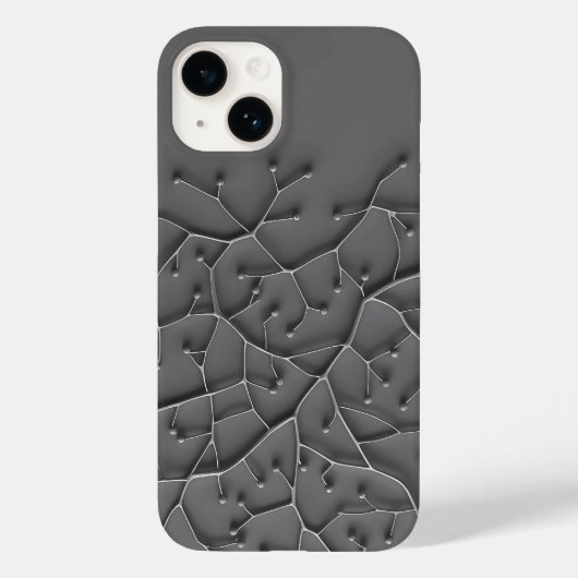 ダークグレーオーガニックiPhoneケース モダンテクスチャー Case-Mate iPhoneケース (裏面)
