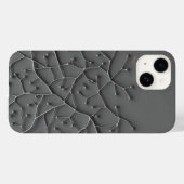 ダークグレーオーガニックiPhoneケース モダンテクスチャー Case-Mate iPhoneケース (裏面 (横))