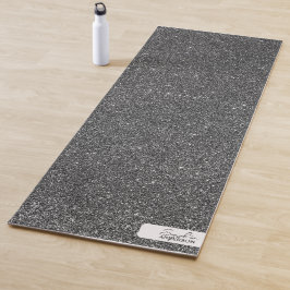 ダークグレークローズアップグリッターとYoga Mat ヨガマット