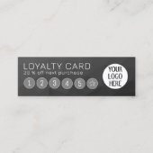 ダークグレーグラディエント幾何メッシュカスタムロゴ ロイヤリティカード (正面)