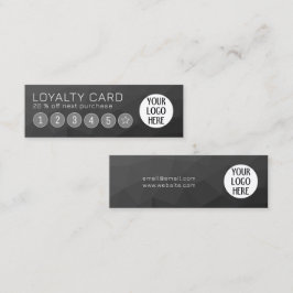 ダークグレーグラディエント幾何メッシュカスタムロゴ ロイヤリティカード
