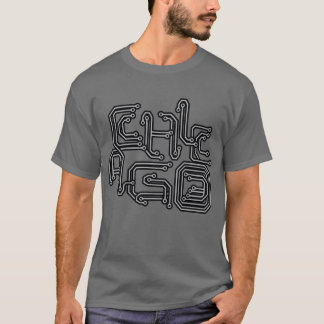 ダークグレーシカゴ電子PCB T - Tシャツ