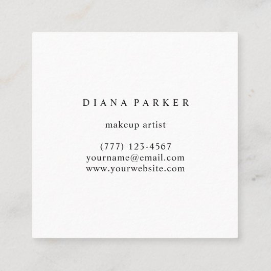 ダークグレーシンプルな円のロゴのモノグラム スクエア名刺 (裏面)