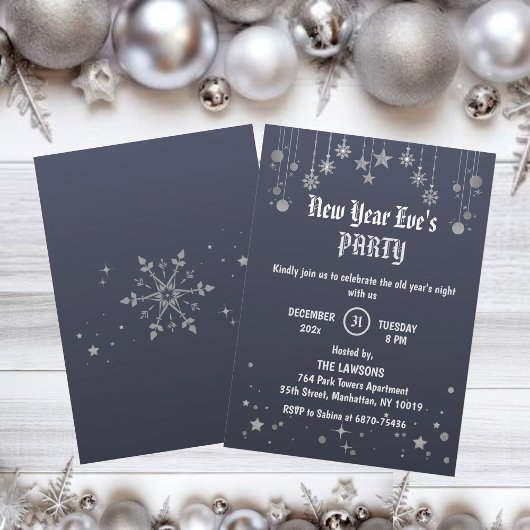 ダークグレースターズ&スノーフレークニューイヤーパーティー 招待状