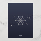 ダークグレースターズ&スノーフレークニューイヤーパーティー 箔招待状 (裏面)